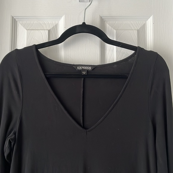 Express Long Sleeve V Neck Dress - Picture 3 of 3
